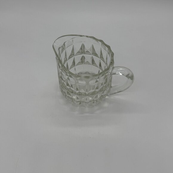 Vintage Jeannette Glass Co. Windsor Diamond Pattern Clear Pitcher - Picture 3 of 10